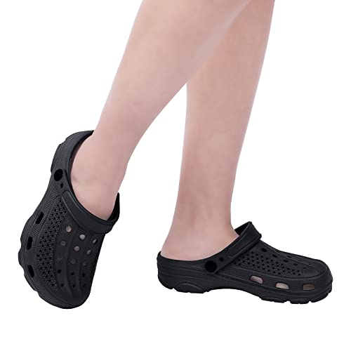 Beslip Unisex Garden Clogs With Arch Support Women's Men's Comfort Sandal Slip-On Water Shoes, Black 7.5-8 Women/6-6.5 Men #TOP5