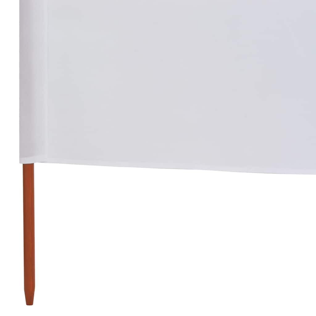 Paravento da spiaggia a 9 pannelli, tessuto bianco sabbia, 1200 x 80 cm, antivento, per campeggio, paravento per spiaggia e giardino