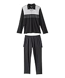 Silverts Men's Adaptive Open Back Long Sleeve Polo and Pant Set