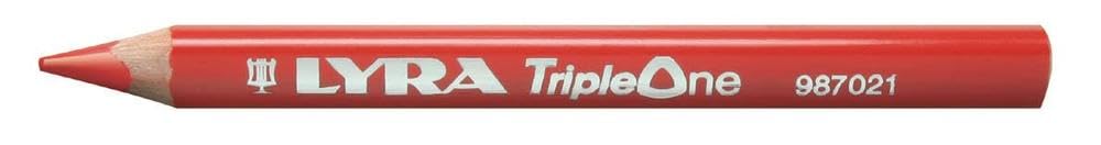 LYRA Triple 1 3in1 Stifte lackiert Runddose Plastik 36 Stk. | Holzbuntstifte, dreikant, lackiert, Mine 6,3mm, sortierte Farben, Wachskreide, Aquarellstift