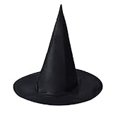Lookatool 1Pcs Adult Womens Black Witch Hat for Halloween Costume Accessory (1PCS)