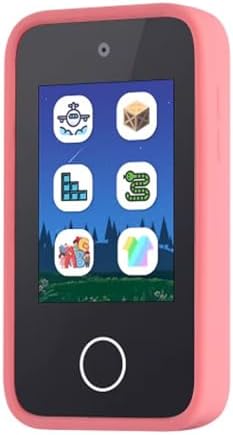 Telefon Modelli Çocuk Dijital Fotoğraf Makinası Çift Kameralı dokunmatik ekran 2.0 ekran Pembe - Görsel 1