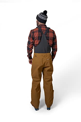 Flylow Men's Baker Bib Waterproof Breathable Ski And Snowboard Pants - Rye - Large #TOP2