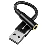 NOSTALSIC USB オーディオ 変換アダプタ 外付け サウンドカード USB 3.5mm ミニジャック DAC搭載 24bit/96KHz対応 4極 TRRS Windows/Mac OS/PS4/PS5/Linux/Chromebook等対応 【日本企業】 (ブラック)