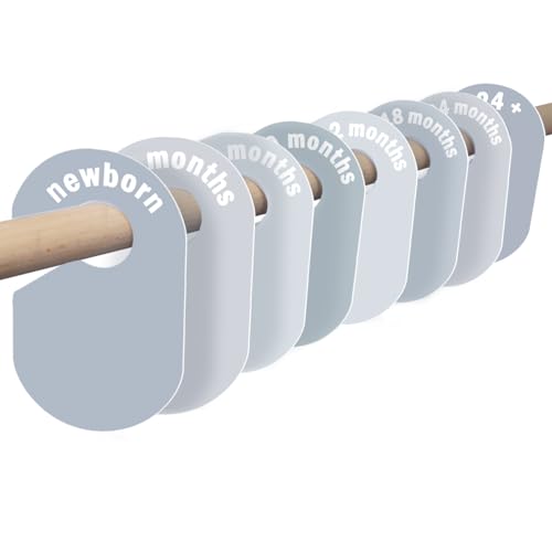 8 Pack Baby Closet Dividers – Pure Green Nursery Organizer for Baby Clothes 0-24 Months, Closet Size Markers, Baby Clothing Organizer for Nursery (Blue)