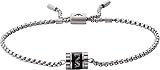 Acabado: mate Emporio Armani Pulsera de acero inoxidable para hombre, color plateado, EGS2845040, Inner length: 170-235mm Size rondel: 10x8x2mm