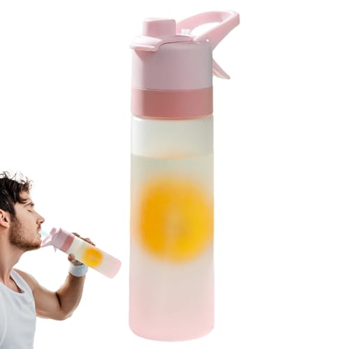 Sucritude Botella De Agua Con Nebulizador, 650ml Botella De Agua Para Deporte, Prueba De Fugas, Botellas De Spray Nebulizada Para Ciclismo Escalada Fitness Senderismo Correr Montañismo, Aire Libre