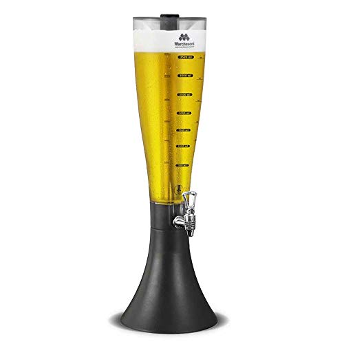 Torre de Chopp Marchesoni Marcbeer Transparente com Preto 3,5 L 1 Torre de Chopp Marchesoni Marcbeer Transparente com Preto 3,5 L