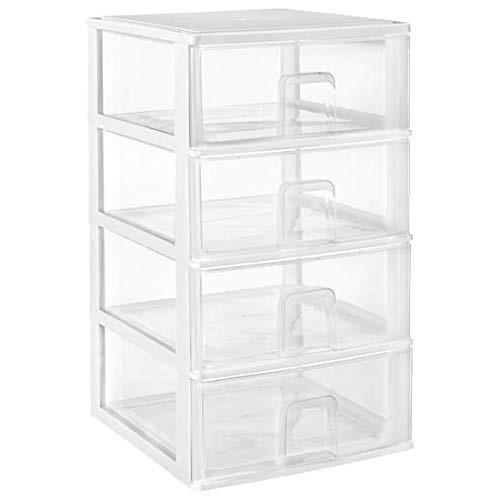 Meuble tiroir plastique empilable pour ranger fournitures et petits objets
