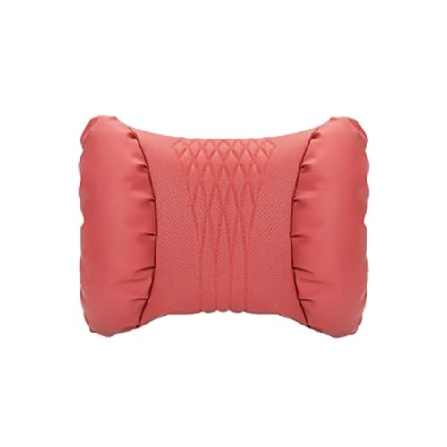 夏用 車用ヘッドレスト ランバーサポート ナッパレザー 枕セット ソフト 快適 通気性 車用ネックピロー カーシートアクセサリー(F)