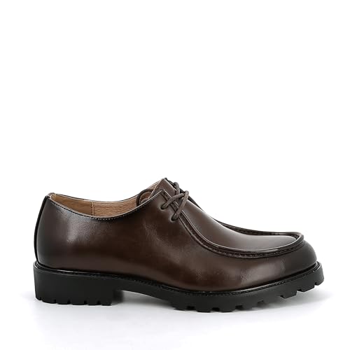 UOMO DESIGN - Derbies à Plateau et Semelle Chunky Crantée pour Homme - Preston (Marron, 41)