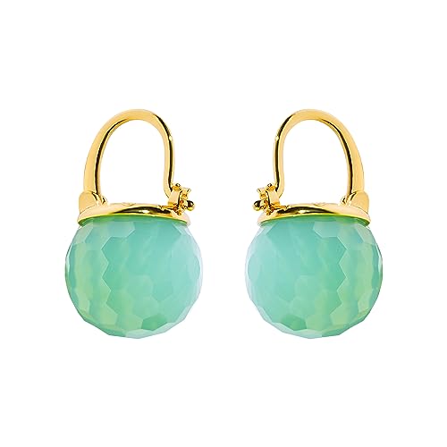 Image of Crystal Earrings for Women, Sparkly Austrian Crystal Disco Ball Earrings, 18K Gold Plated Post Drop Earrings with Colorful Spheres, Hypoallergenic & Lightweight, Ideal Gift for Her