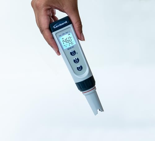 TEST ALL WATER - Lovibond SD30 EC Tester | Mediciones de conductividad/TDS/sal | Impermeable para piscinas y uso industrial | Fácil mantenimiento con tapa transparente | Batería de larga duración