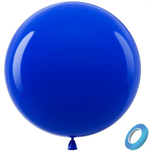 Bezente Royal Blue Giant Latex Round Balloons 36 Inch 8 Pack