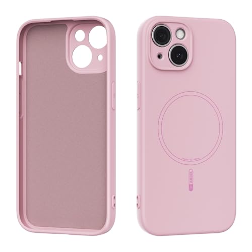 Magnetic Case Compatible with iPhone 14 6.1-Inch, Soft Anti-Scratch Microfiber Lining, Slim Liquid Silicone Shockproof Protectiv