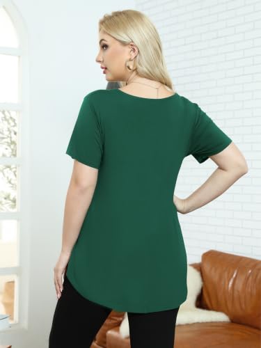 Image of BELAROI Women Plus Size Tops V-Neck Tunics Shirts
