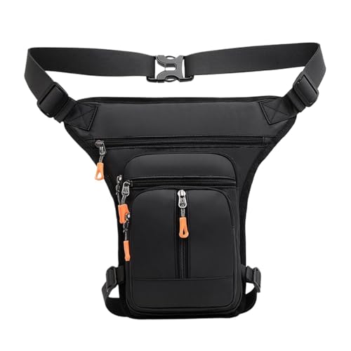Bolsa para el muslo - Funda táctica para pierna bajada, ajustable y segura, material duradero y resistente al agua, compartimentos con cremallera de fácil acceso | Motocicleta, Senderismo