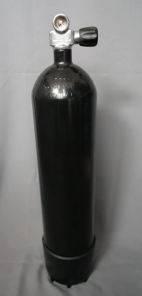 tauchfl Asche 8,5 litri 232bar completo con valvola bottiglia diametro 140 mm konkaver bottiglia inferiore