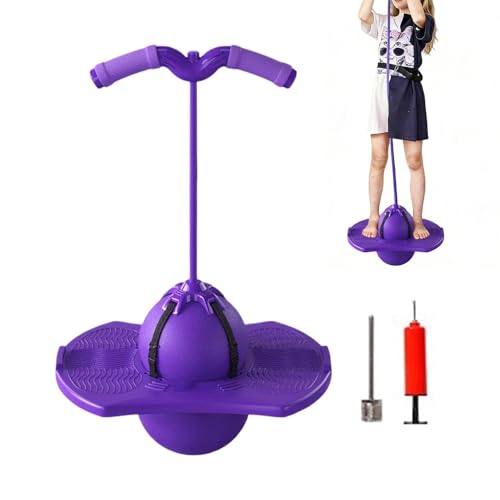 Pelota saltador | Flexible, interactiva y silenciosa con asa, tabla larga deportiva, para casa, escuela, parque, viajes, deporte, exterior