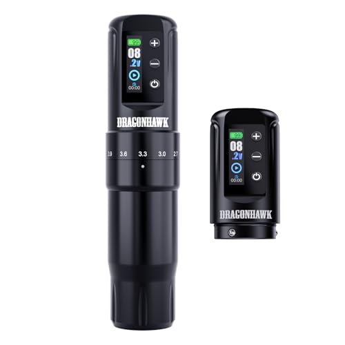 Dragonhawk Atom2 Pro Macchinetta Tatuaggi Penna Senza Fili Rotativa Tattoo