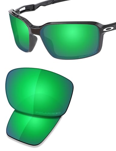 Image of SAUCER Premium Replacement Lenses & Earsocks for Oakley Siphon OO9429 | UV400 Protection, Anti-Scratch, Precise Fit & Enhanced Clarity Sunglasses High Defense - Jade Green Polarized