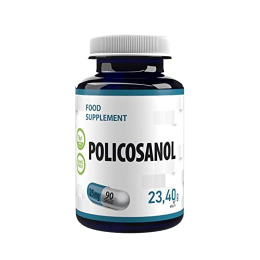 Policosanol 25mg 90 Cápsulas Vegan, Probado en Laboratorio, suplemento de alta resistencia, sin gluten sin OGM