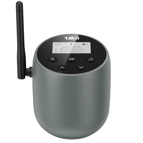1Mii DS70 Bluetooth 5.3 TV Transmitter for 2 Headphones/Speakers w/ Screen - image 1