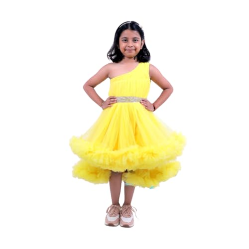 Image of TILISM Yellow One Shoulder Frock