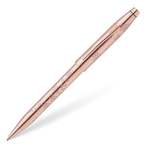 Image of Cross Century II Sakura Collection Rose Gold Plated Refillable Ballpoint Pen - Medium Point, Black Ink, Presented in a Luxury Gift Box