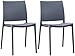 CLP 2er-Set Gartenstuhl Meton, stapelbar, pflegeleicht aus Kunststoff, wetterfest & UV-beständig, bis 150 kg belastbar, Farbe:grau