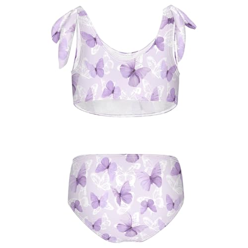 Image of Girls Tankini Swimsuit 2 Piece Pink Unicorn Donuts Summer Beach Bikini Bathing Suit 3T