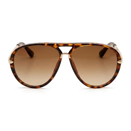 RevpoltIQ Lentes de sol retro de gran tamaño para mujeres y hombres, marco de metal dorado, estilo vintage de los años 70 y 90, diseño sin enredos con lentes polarizados, lentes de sol versátiles para
