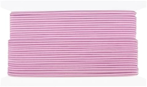 LYZXMLBL Pink 2.5mm Elastic Cord - 72ft Stretch Round Stretch String Jewelry Making Beading Thread, Small Bungee Shock Cord a