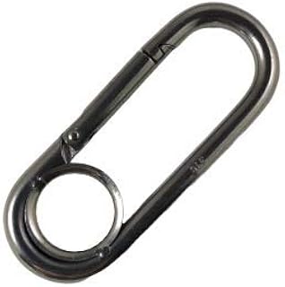 US Stainless Stainless Steel 316 Spring Hook Long Type with Eyelet 1/4