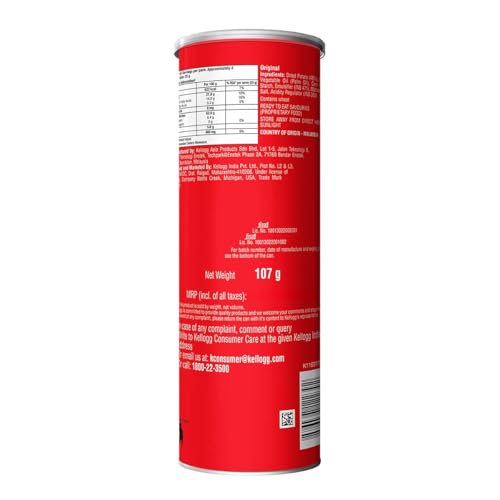 Image of Pringles Potato Chips Original | Salted Flavor | Crispy Snack for Game Nights Chips (107 g)