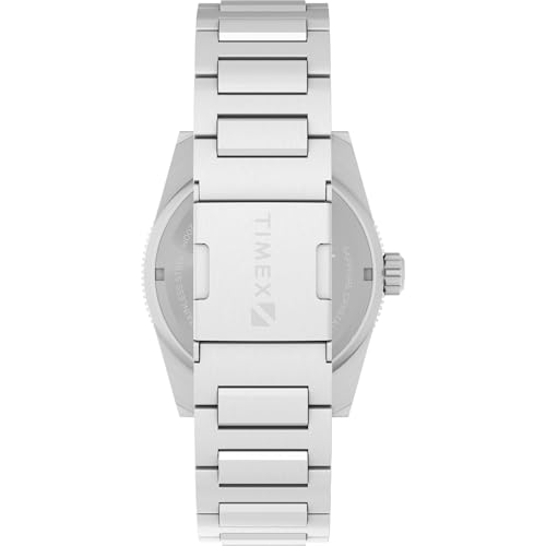 Image of TIMEX Deep Water Reef Analog Watch for Man with Black Round Dial & Silver Stainless Steel Bracelet Band Water Resistant Men's Wrist Watches - TW2W95200UJ