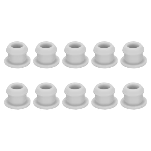 Image of Snap in Locking Hole Plugs Rubber Panel Seal Cover Drilled Silicone Caps, [for Kitchen Rubber, Waterproof Sealing Plugs] - 10.5mm /0.4in /Gray /10Pcs