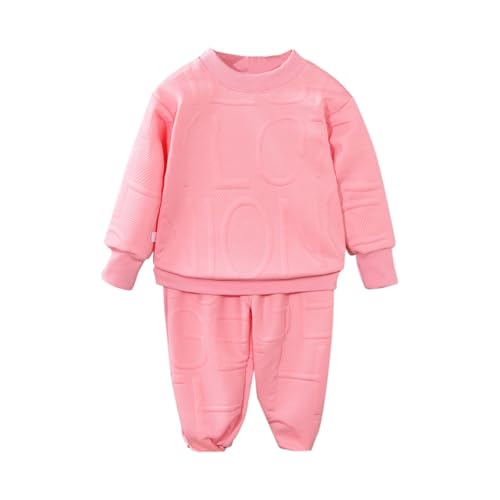 Toddler Girls 2 Piece Oufits Basic Cotton Long Sleeve Crewneck Sweatshirt + Joggers Sweatpants for Baby Boys 2-11 Years