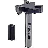 Exqutoo CNC Spoilboard Surfacing Router Bits, 1 inch Cutting Diameter, 1/4 inch Shank, Slab...