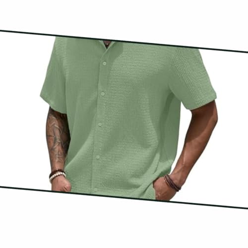 Image of COMBRAIDED Men's Slim Fit Half Sleeve Polycotton Casual Shirt - Solid Pattern, Hip Length