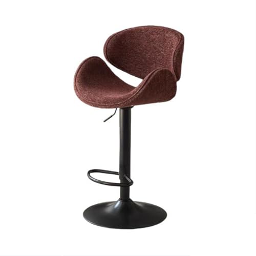 Tabouret de bar pivotant réglable hauteur comptoir cuir moderne avec dossier - 2