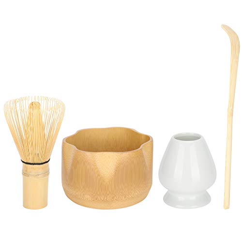 NDNCZDHC Matcha Whisk Set with Whisk Holder Scoop Bowl Ceramic Matcha Tea Set Whisk for Matcha Tea for Matcha Making