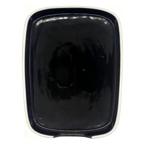 Ceramic Spoon Rest & Kitchen Utensil Rest, Heat-Resistant Drip Pad for Countertop – Holds Spoons, Ladles, Tongs & More, Stove Top Spoon Holder(Trumpet black)