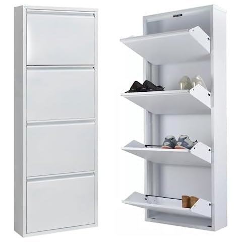 3FlexHome Modern Slim Metal Shoe Cabinet Cover