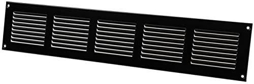 LIRAST 500x100mm / 20x4 inch Black Metal Ventilation Grille - Air Vent Cover with Insect Mesh, 500x100mm / 20x4'' - Image 3