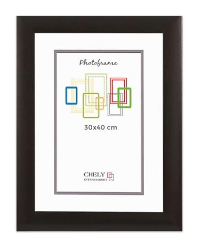 CHELY INTERMARKET MOD257 Marco Fotos Pared 30X40Cm Wengue Madera Elegante Marcos Para Cuadros Marcos Fotos Grandes Marcos Pared Hogar Oficina Diploma Certificados Decoracion Interior