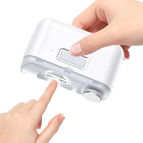 Cortaúñas eléctrico, diseño inalámbrico para mayor seguridad y comodidad, luz LED y cepillo de limpieza incluidos, cortaúñas automático 2 en 1 para adultos y niños