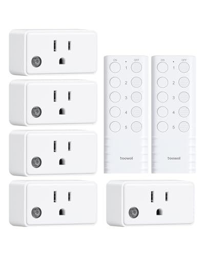 Remote Control Outlet with 2 Remotes (5 Outlets)