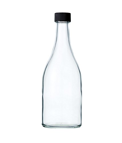 Amazon | SKK500 透明 酒瓶500ml (黒ネジCAP) | 酒・ワイン瓶