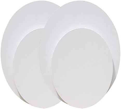 EXCEART 5pcs Oval Canvas Panel Boards Stretched Artist Canvas Boards for Acrylic Painting Oil Pouring Drawing Home Decorations 24X30cm